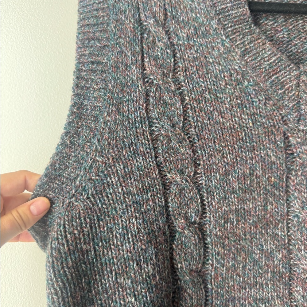 Vintage Boston Traders Wool Cable Knit Sweater Vest XL Coastal Grandma Scandi - Picture 2 of 4
